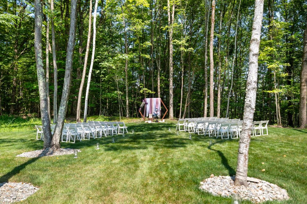 Beautiful white floral arrangements at Pippin Hill wedding venue